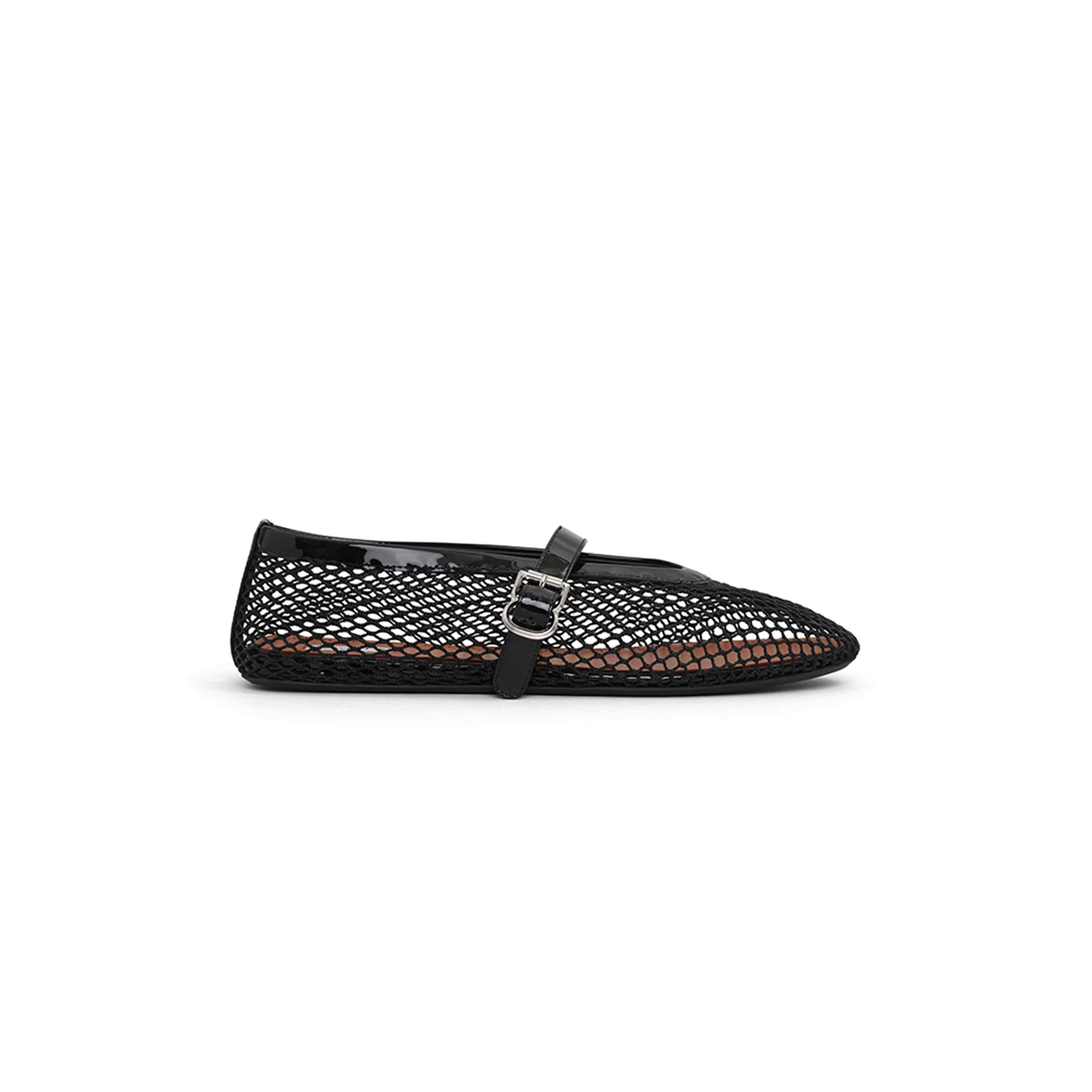 ALAÏA BALLET FLATS IN FISHNET AA3A029TK007 - 999